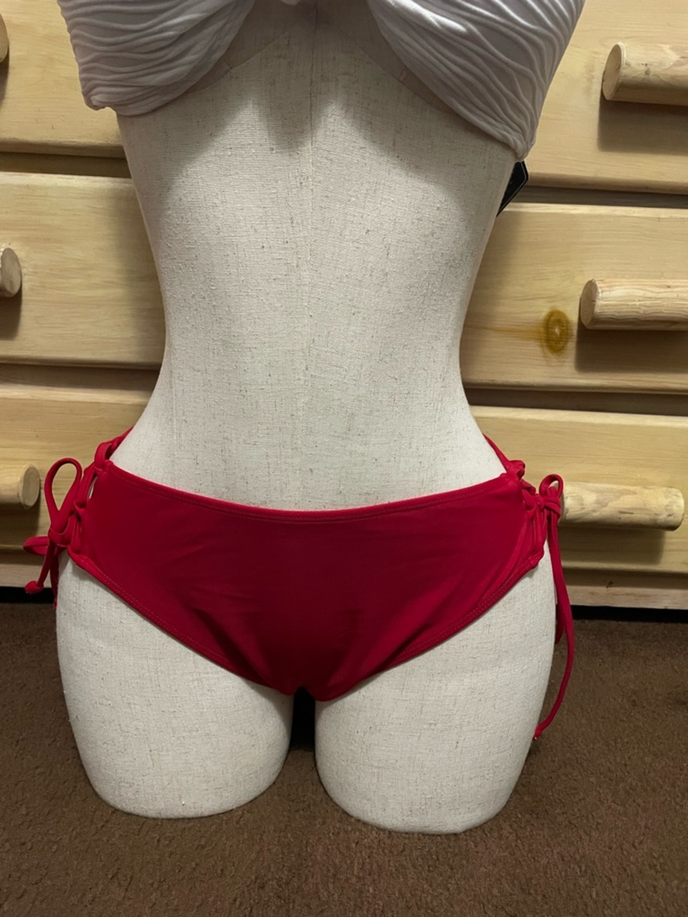 Women’s Red Side-Tie Bikini Bottoms